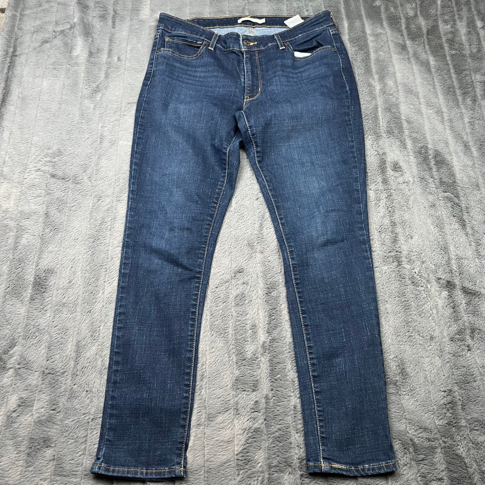 Levis 711 Skinny Jeans Womens 32x30 Dark Wash Stretch Denim Mid Rise 18881-0502